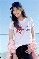 明星网红t恤图片女,明星网红同款T恤，女生必备单品